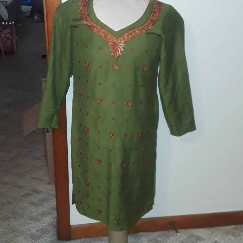 Embroidered Tunic Dress